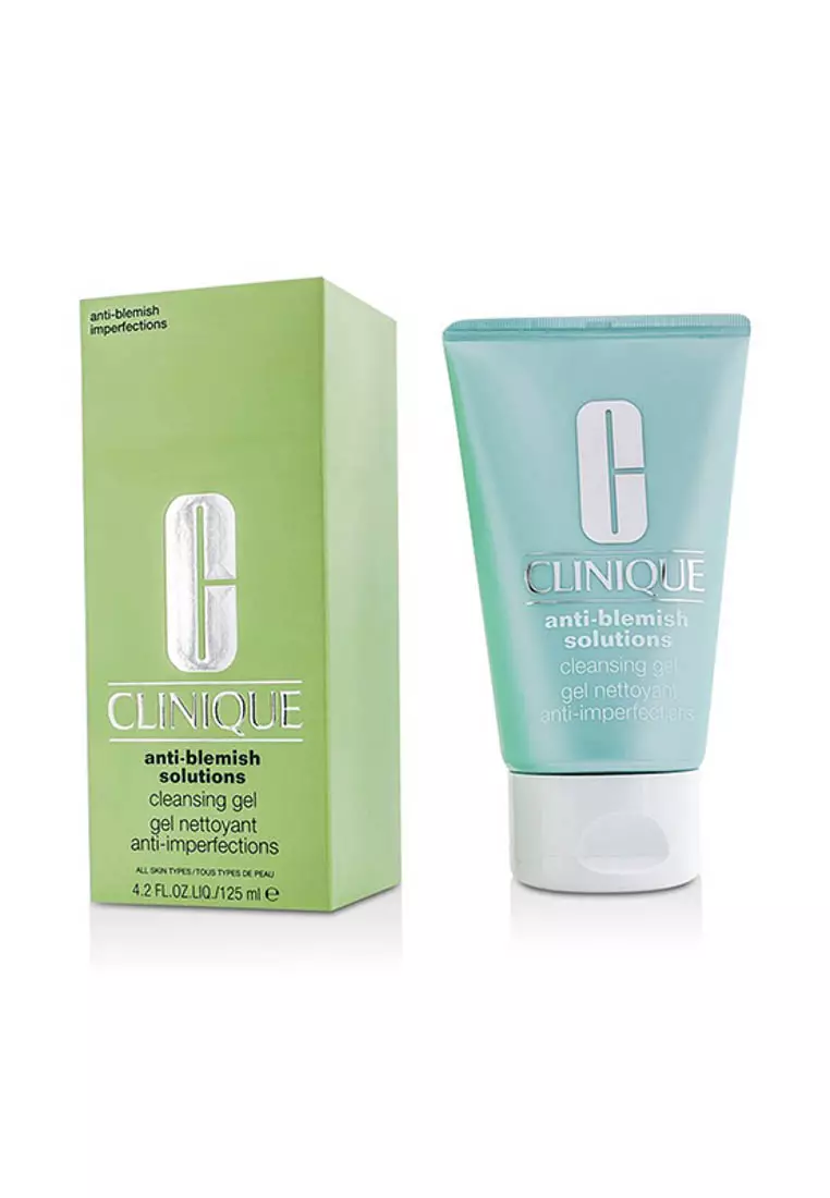 EXPIRY 2026 Clinique Anti-Blemish Solutions Cleansing Gel 125ml - For all Skin Types, Acne Care, Pore Cleaning, Oil Free, Fragrance Free, Clinique Anti Blemish, Clinique Cleansing Gel, Clinique Cleanser