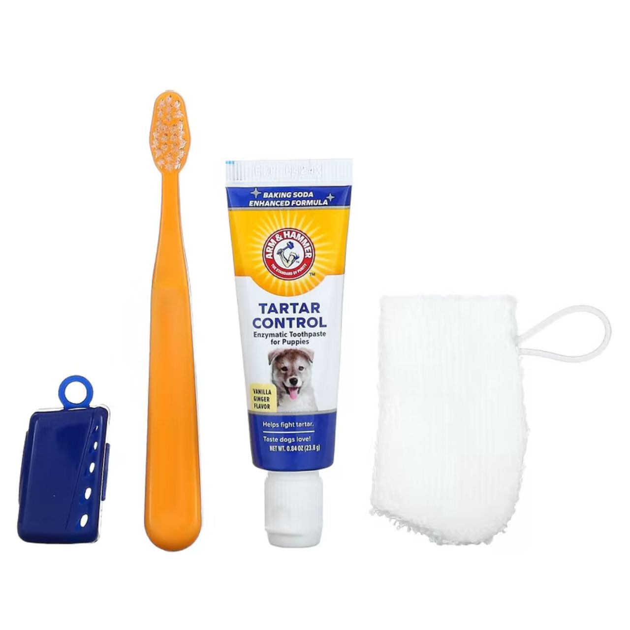 [Tartar Control ] EXPIRY 2026 Arm & Hammer Dental Training Kit for Puppies Vanilla Ginger 4 Piece Kit for dogs