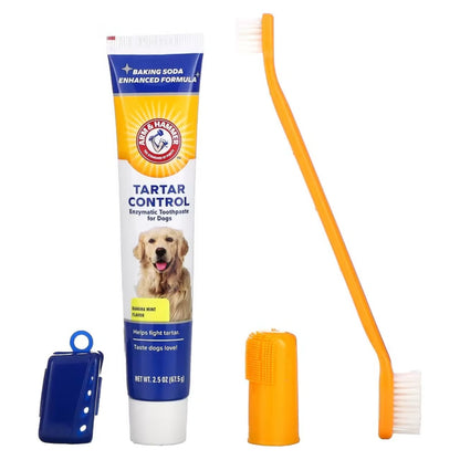 [EXPIRY 2026] Arm & Hammer Tartar Control Dental Kit for Dogs Banana Mint Flavour 67.5g