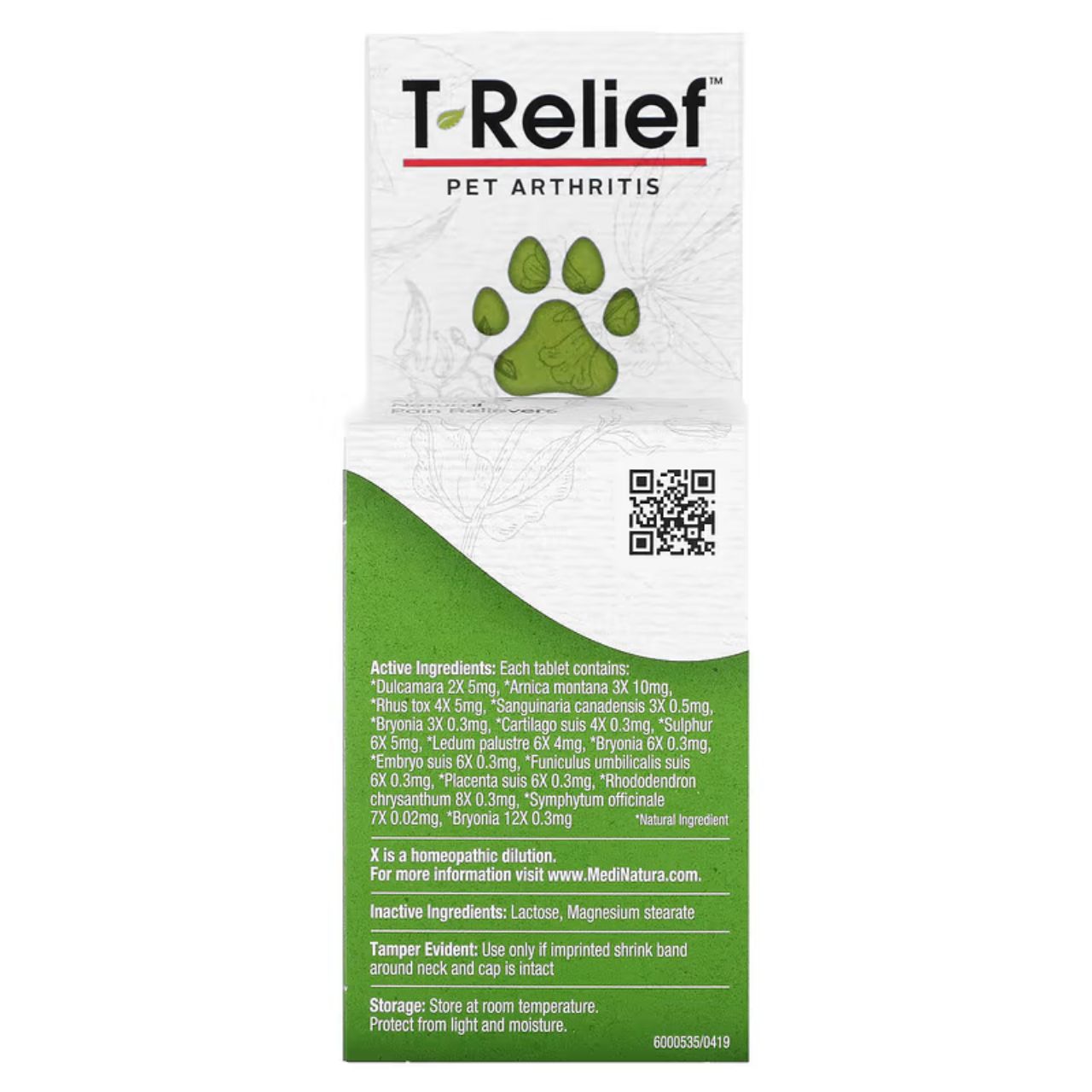 [Natural Homeopathic Ingredients] EXPIRY 2028 MediNatura T-Relief Pet Arthritis Arnica +12 90 Tablets for Cat Dog Horse