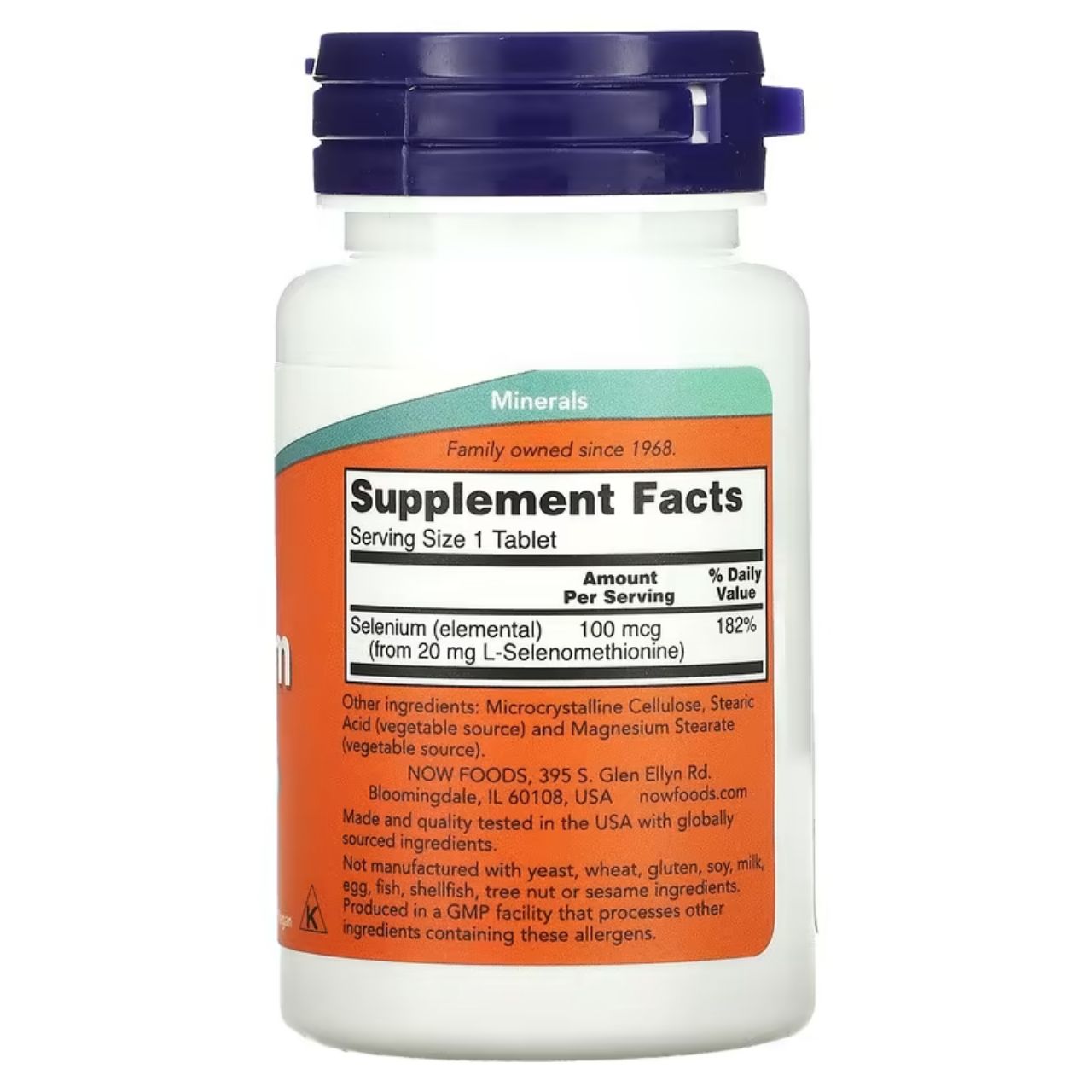 [Essential Mineral Support] EXPIRY 2027 NOW Foods Selenium 100mcg 100 Tablets / 100 Day Supply