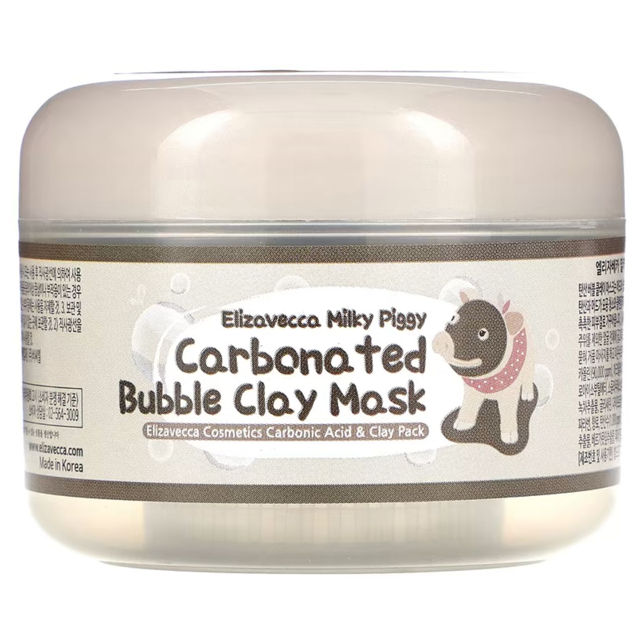 [With Collagen + Green Tea + Charcoal/Clay] EXPIRY 2026 Elizavecca Milky Piggy Carbonated Bubble Clay Beauty Mask 100g