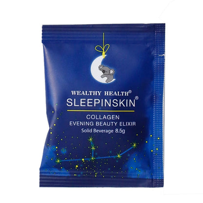 EXPIRY 2025 [Collagen & Better Sleep] Wealthy Health-SleepInSkin Skim Milk Powder With Collagen 8.5g X 30 Sachets 30 Day