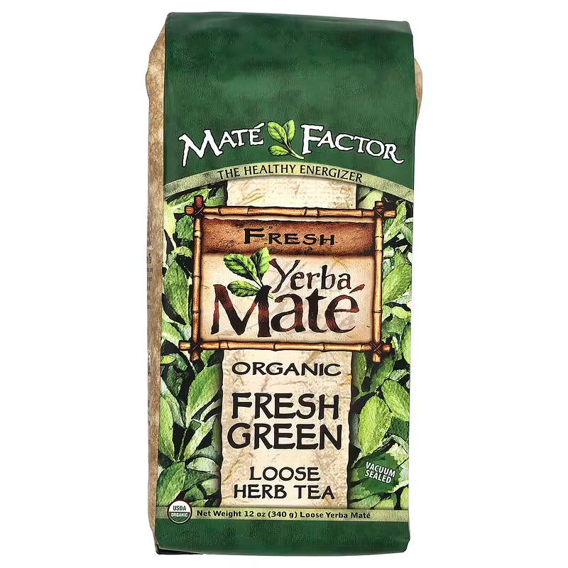 EXPIRY 2026 Mate Factor Organic Yerba Mate Fresh Green Loose Herb Tea 340g