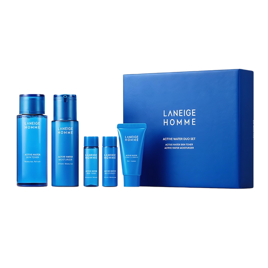 [EXPIRY 2027] Laneige Homme Active Water Skin Toner 180ml + Laneige Homme Active Water Moisturizer 125ml Duo Set