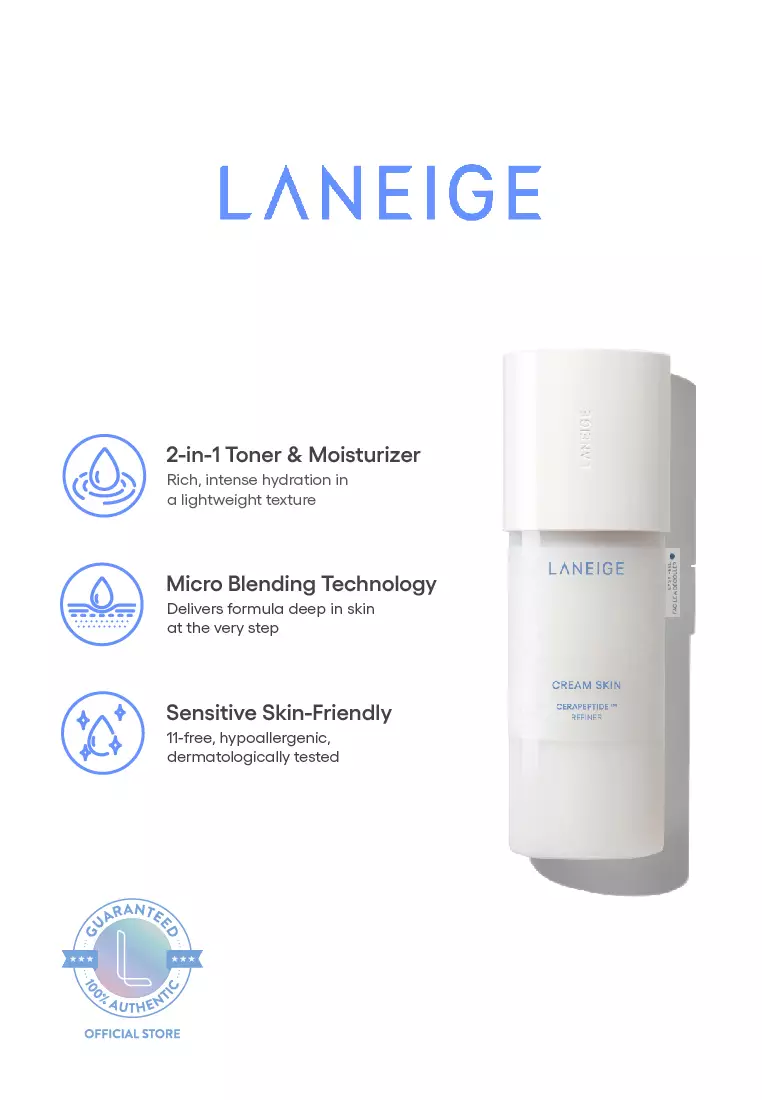 EXPIRY 2026 Laneige Cream Skin Cerapeptide Refiner 170ml NO BOX - For All Skin Types Toner Moisturizer Fragrance Free