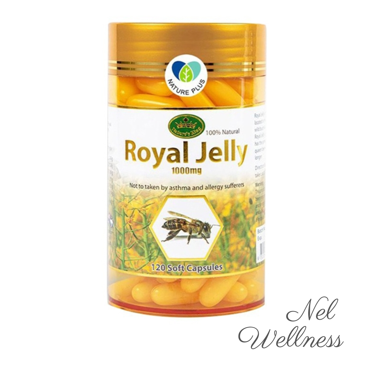 EXPIRY JULY 2025 Nature's King Royal Jelly 1000mg 365 / 120 Capsules (1 Year to 120 Days Supply) Halal Health Supplement