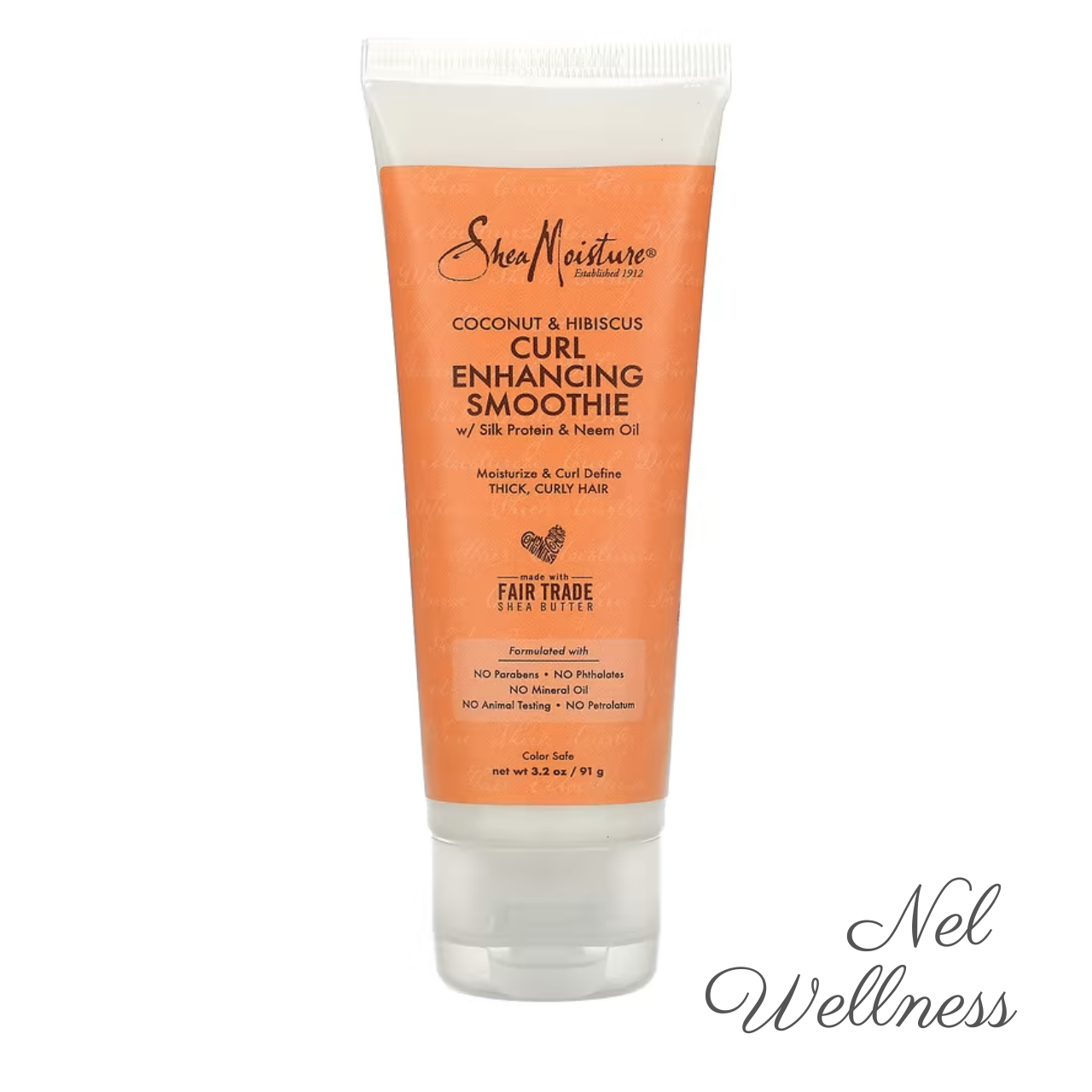 EXPIRY 2027 SheaMoisture Hair Curl Enhancing Smoothie 91g with Silk Protein & Neem Oil Coconut & Hibiscus Treatment Styling