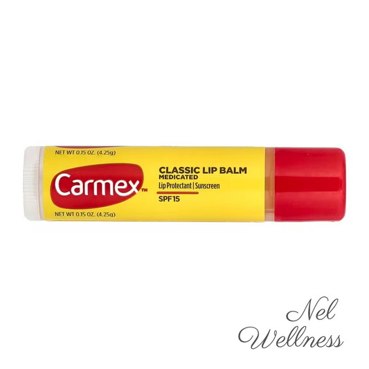 [Great For Travel] EXPIRY 2027 Carmex Classic Lip Balm Medicated SPF 15 4.25g Proctectant Soothes Heals