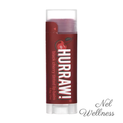 [Great For Travel] EXPIRY 2027 Hurraw! Tinted Lip Balm Stick Black Cherry 4.8g Organic and Vegan