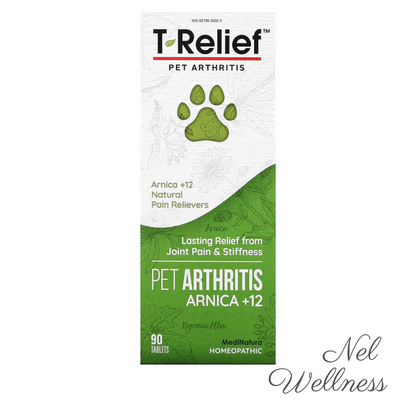 [Natural Homeopathic Ingredients] EXPIRY 2028 MediNatura T-Relief Pet Arthritis Arnica +12 90 Tablets for Cat Dog Horse