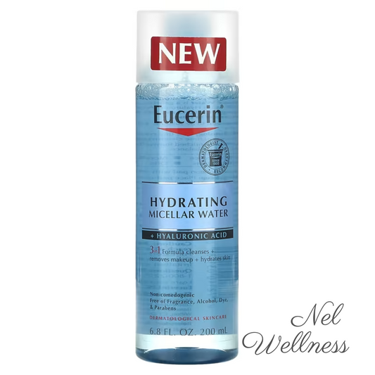 EXPIRY 2027 Eucerin Hydrating Micellar Water + Hyaluronic Acid 200ml Cleanses, Removes Makeup, Hydrates Skin