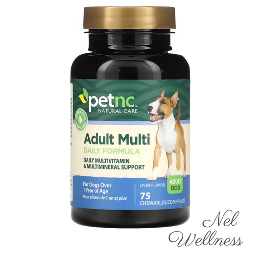 EXPIRY 2025 petnc NATURAL CARE For Adult Dogs Multi Daily Formula Liver 75 Chewables Multivitamin Mineral support