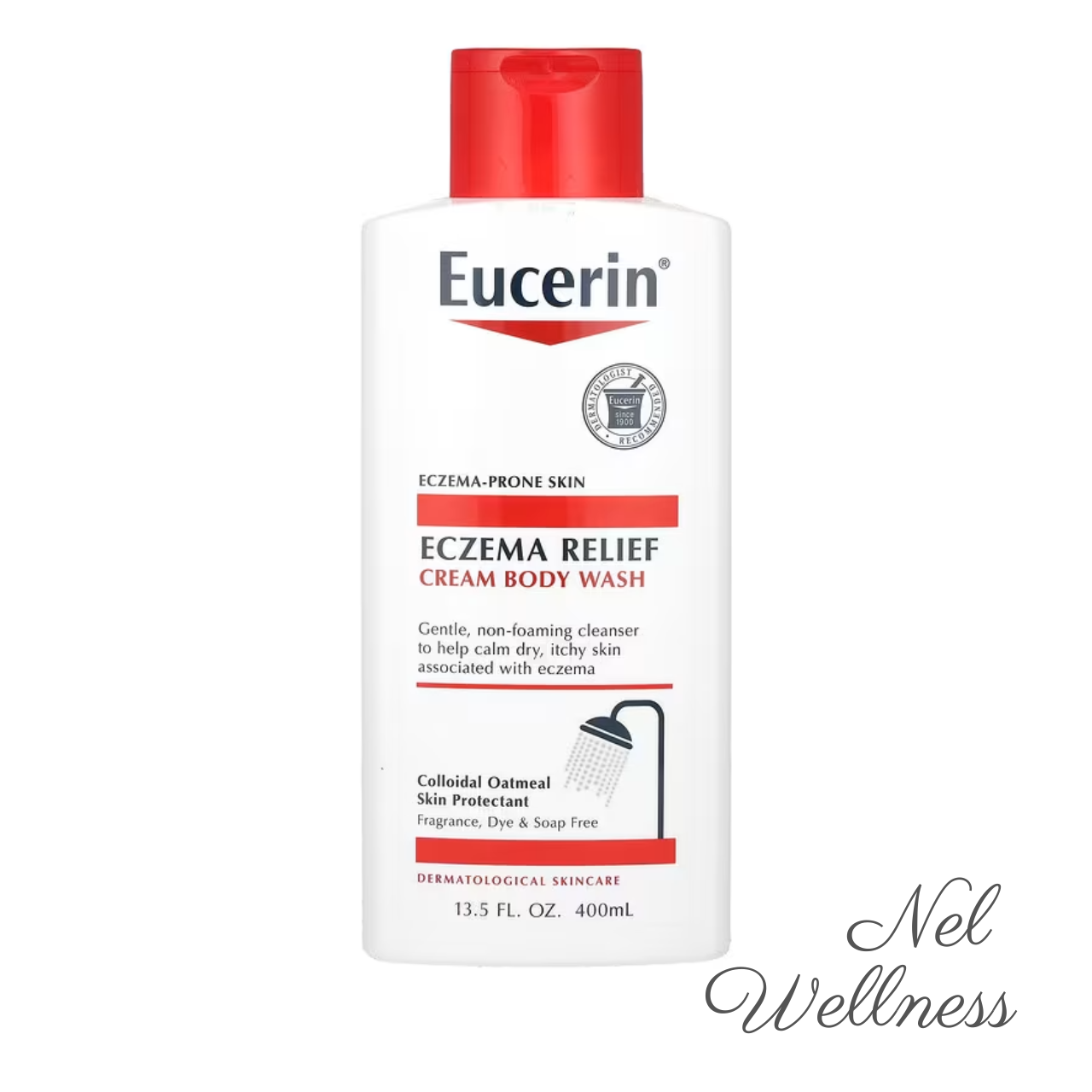 EXPIRY 2025 Eucerin Cream Body Wash Eczema Relief 400ml Sensitive Skin Colloidal Oatmeal Skin Protectant Cream