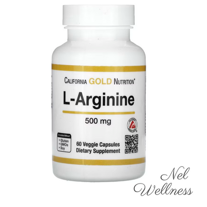 [Nitric Oxide Production and Vascular Health] EXPIRY 2025 California Gold Nutrition L-Arginine 60 Veggie Capsules