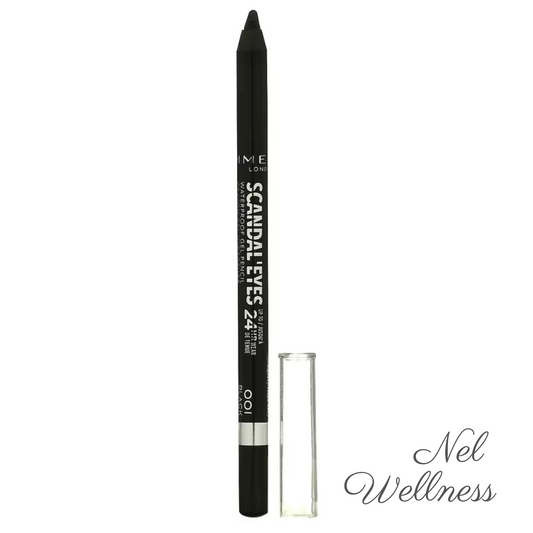 EXPIRY 2027 Rimmel London Scandal Eyes Waterproof Gel Pencil 001 Black, 0.04 oz 1.3g Eyeliner