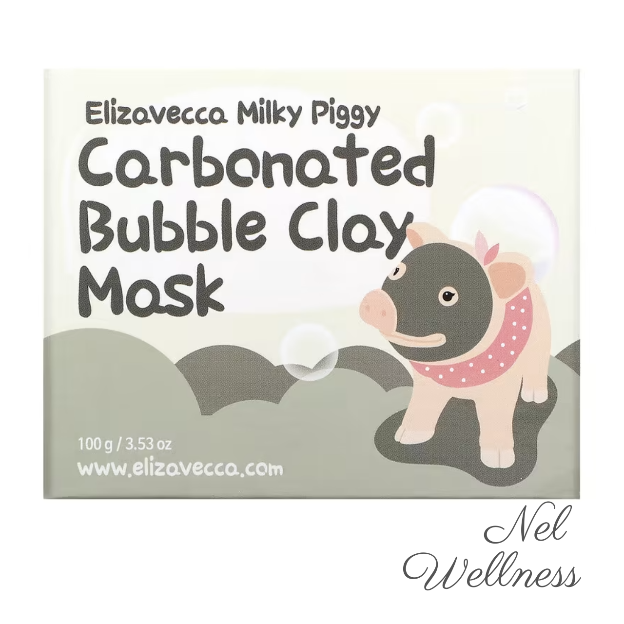 [With Collagen + Green Tea + Charcoal/Clay] EXPIRY 2026 Elizavecca Milky Piggy Carbonated Bubble Clay Beauty Mask 100g