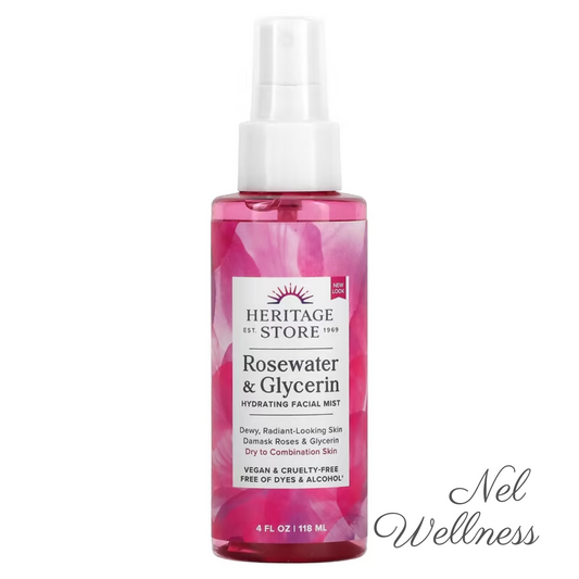 EXPIRY 2025 Heritage Store Rosewater & Glycerin Hydrating Facial Mist / Rosewater Refreshing Facial Splash 118ml