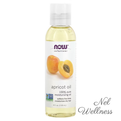 [100% Pure Moisturizing Oil] EXPIRY 2026 NOW Foods Solutions Apricot Oil 118ml