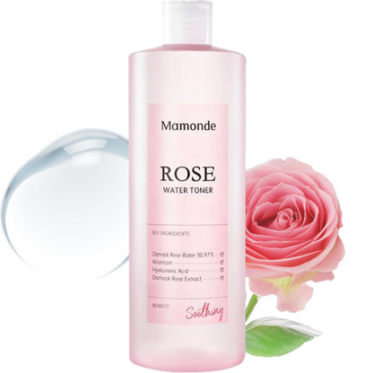 EXPIRY 2026 Mamonde Rose Water Toner 250ml / 500ml - For All Skin Types, Soothing, Moisturizing, Hydrating, Even Out Skin Texture, Sensitive Skin, Rose Water, Oil Free, Alcohol Free, Mamonde Rose Toner