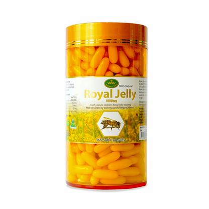 EXPIRY JULY 2025 Nature's King Royal Jelly 1000mg 365 / 120 Capsules (1 Year to 120 Days Supply) Halal Health Supplement