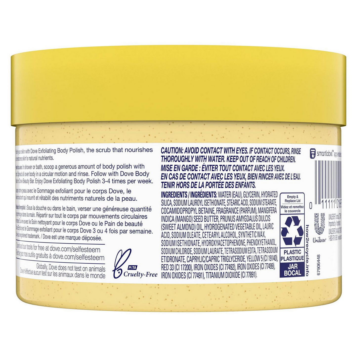 Dove Exfoliating Body Polish Scrub Crushed Almond and Mango Butter 10.5oz / 298g