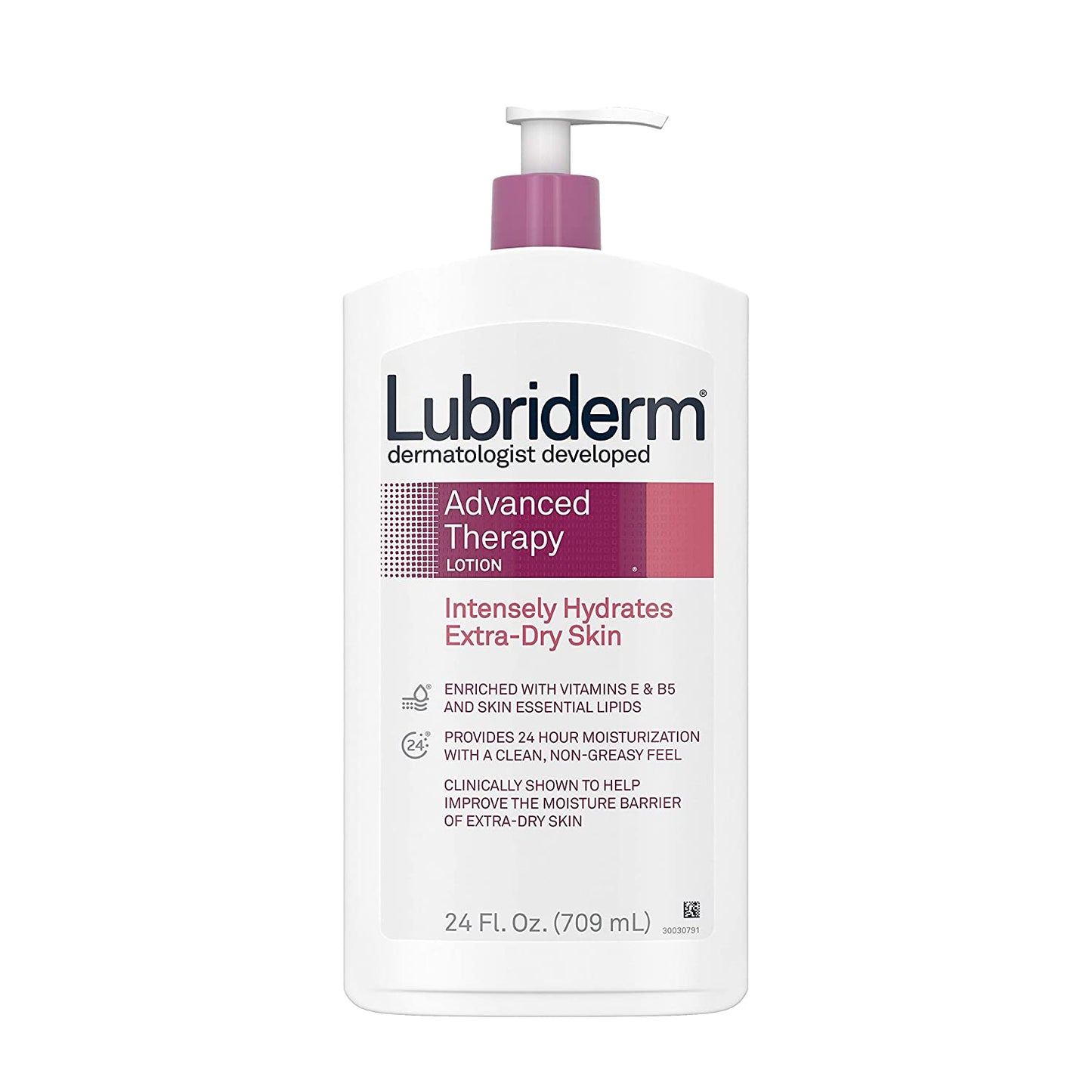 [With Vitamin E & B5] Lubriderm Advanced Therapy Lotion Deeply-Hydrates Extra-Dry Skin 709ml Skincare Moisturizer