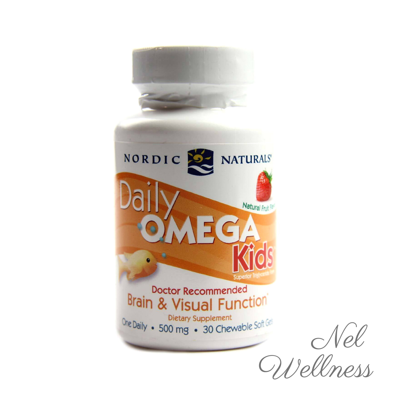 [Brain Development] Nordic Naturals Daily Omega Kids Natural Fruit Flavor 500 mg 30 Soft Gels / 1 month supply EPA DHA