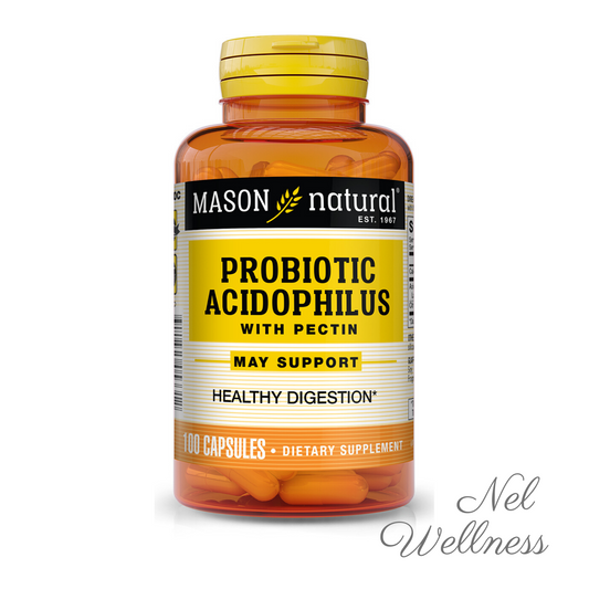 [Healthy Digestion] Mason Natural Probiotic Acidophilus With Pectin 100 Capsules 50 Day Supply