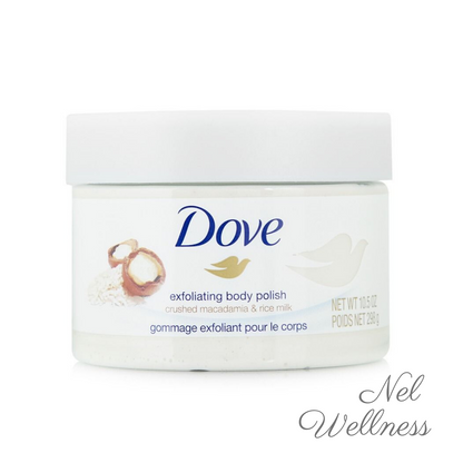 Dove Exfoliating Body Polish Crushed Macadamia and Rice Milk 298g