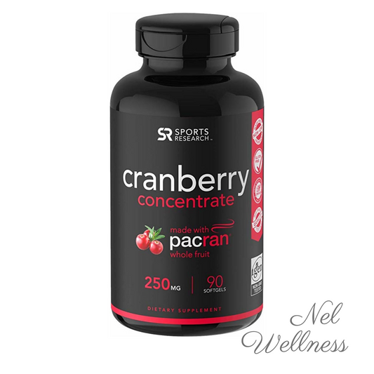 [Urinary Tract and Prostate Health Support] Sports Research Cranberry Concentrate 250 mg 90 Softgels / 90 Day Supply