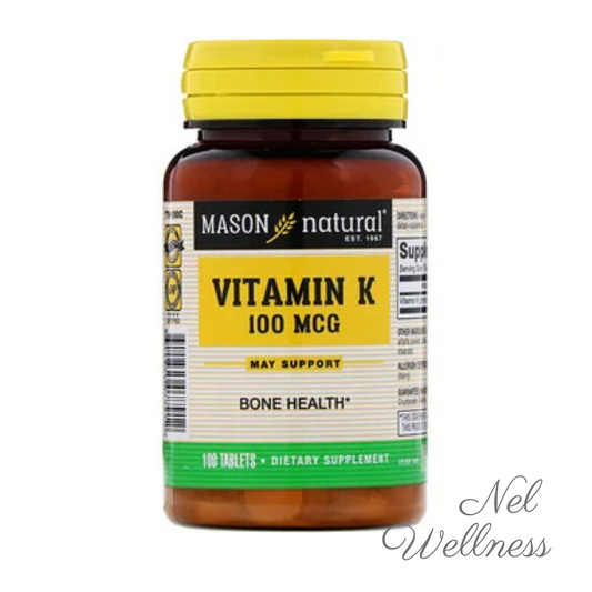 [Bone Health Support] Mason Natural Vitamin K 100 mcg 100 Tablets / 100 Day Supply