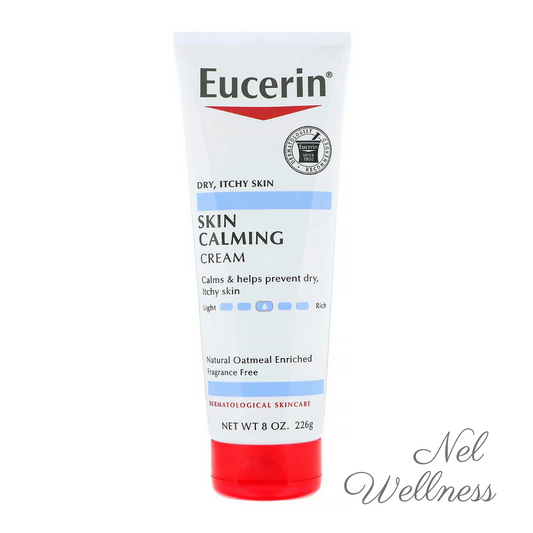 Eucerin Skin Calming Cream For Dry Itchy Skin Fragrance Free 8oz / 226g Moisturizer Lotion Skincare